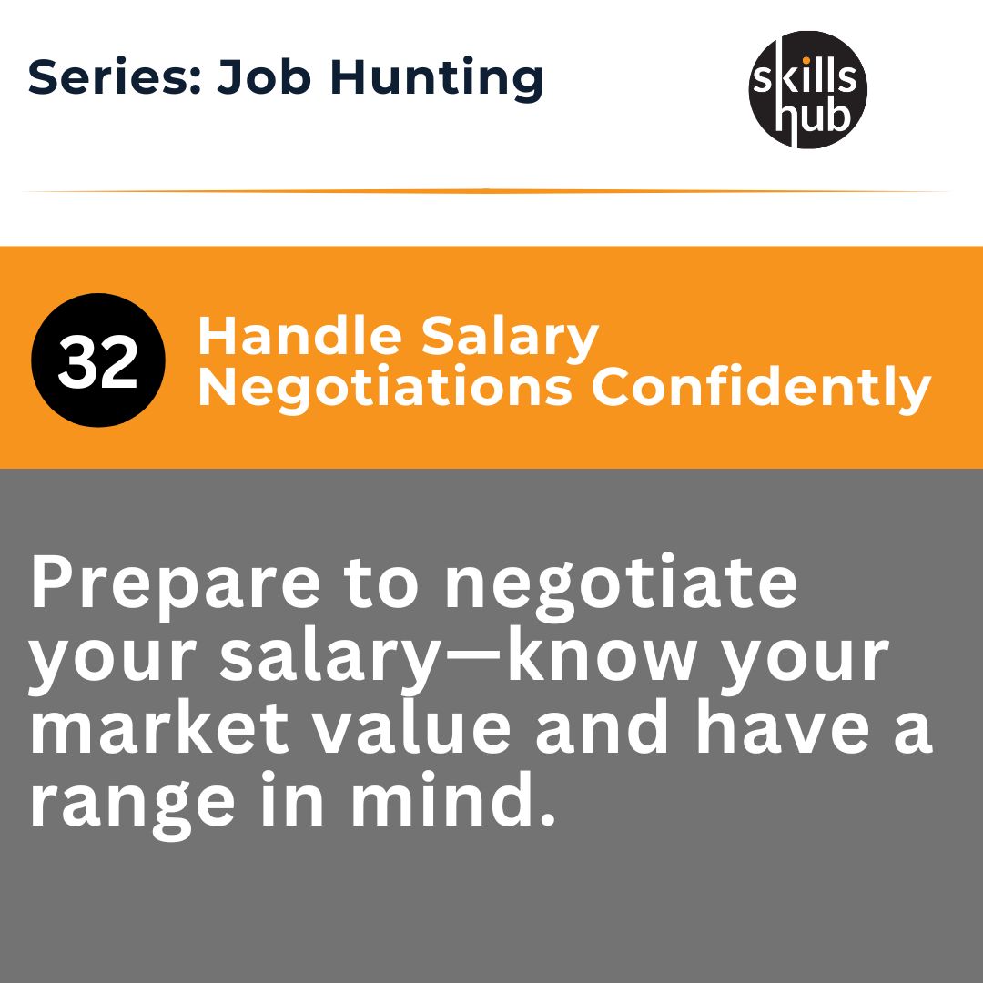 skillshubapp's tweet photo. Negotiation is part of the process! 💬

Today's Action: Research salary benchmarks in your industry. #CareerTips #SalaryNegotiation #JobOffers https://t.co/itKX4V9ANT