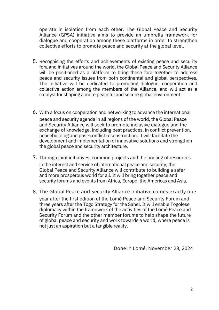 rdussey's tweet photo. GLOBAL PEACE AND SECURITY ALLIANCE.

#Africanophonie #APA
#GovTG #Africa 
#AfricanPoliticalAlliance
#PanafricanCongress
#LomePanafricanCongress
#Lome2024 #Panafrican
#Panafricanism #LPSF 
#OurAfrica https://t.co/Y5nkJrtOGw