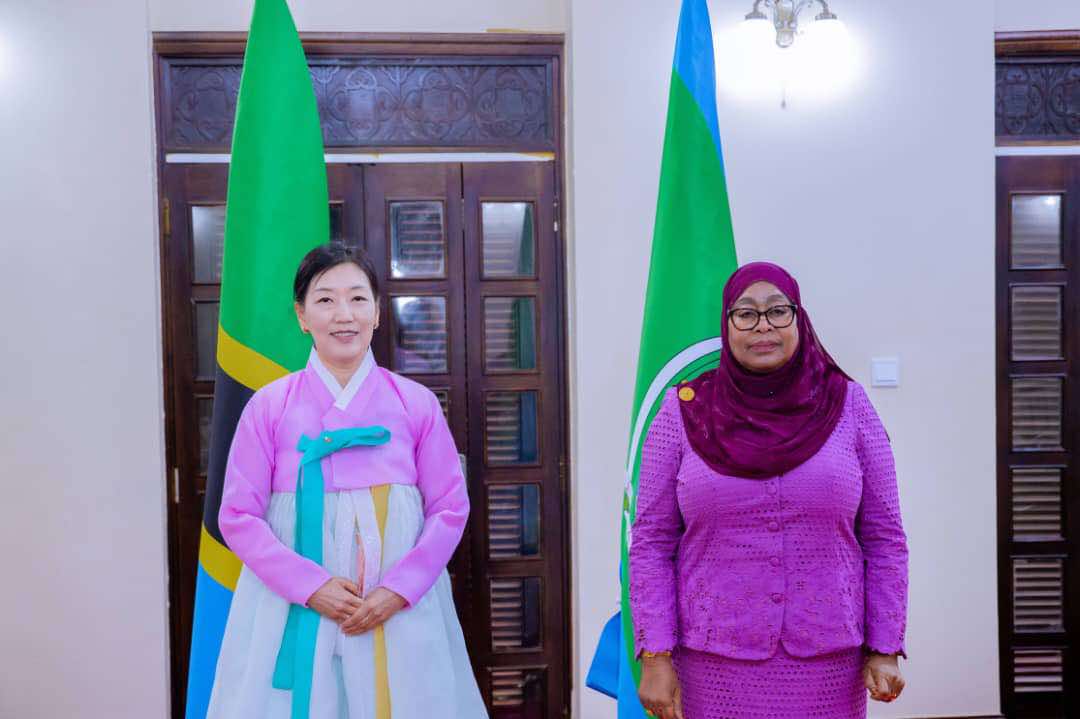 koreanembassy's tweet photo. Ambassador Eunju Ahn presented her credentials to H.E. President Samia Suluhu Hassan in Dodoma on 26 November and officially begun her duties as Ambassador Plenipotentiary of the Republic of Korea to the United Republic of Tanzania. https://t.co/QHEWLjKxCs
