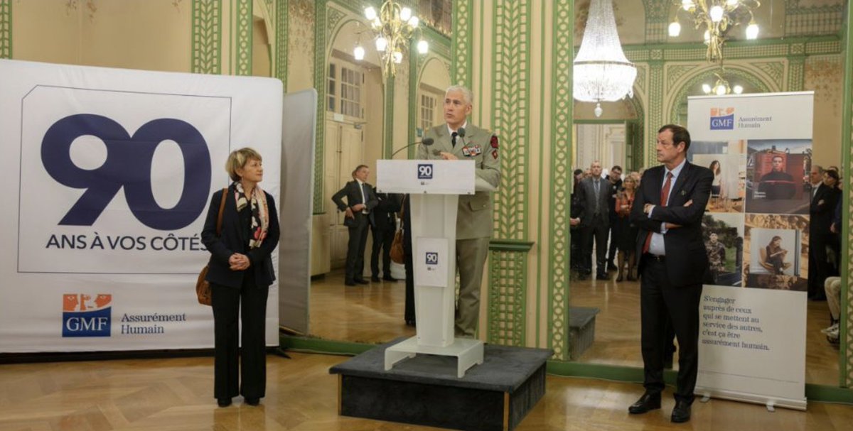 Merci au <a href="/Gouv_mili_Paris/">Gouverneur militaire de Paris (GMP)</a> de son accueil pour cette célébration des #90ansGMF !
Et merci cher Thierry Derez <a href="/groupecovea/">Groupe Covéa</a> de ta présence.

Une bien belle manière de rendre hommage au travail quotidien des équipes <a href="/GMF_assurances/">GMF</a> auprès de ceux qui font tourner le #servicepublic.