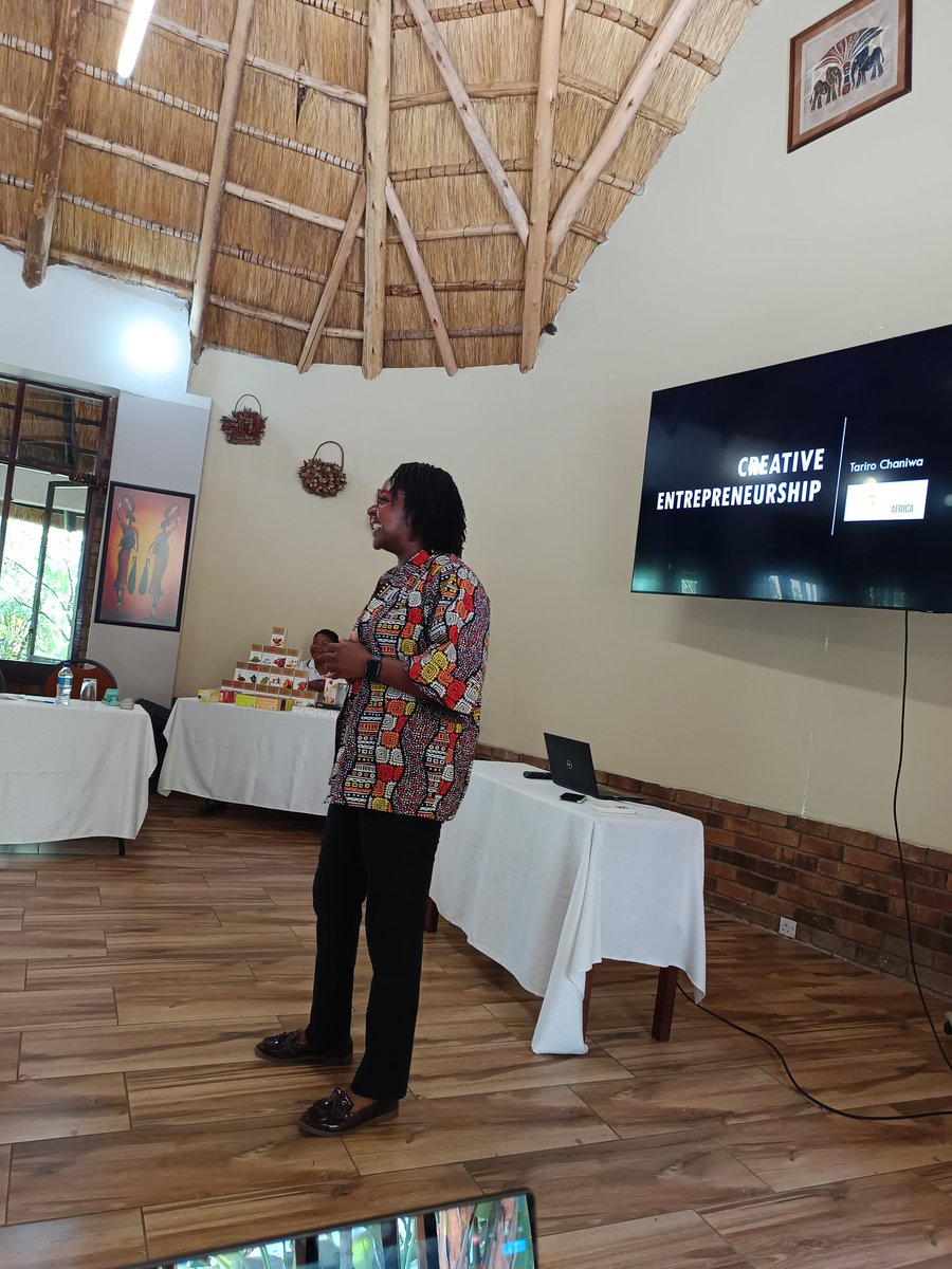 runyacy's tweet photo. Attending the @intwasa Women's in Arts Indaba at Sethule Lodge, excited for the Creative Entrepreneurship session by @tarironegitare https://t.co/itS5i2wi80