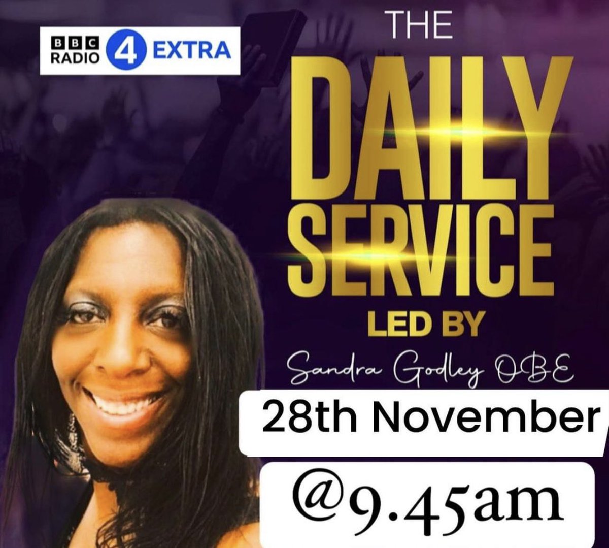 Join me for the Daily Service today <a href="/BBCRadio4/">BBC Radio 4</a>