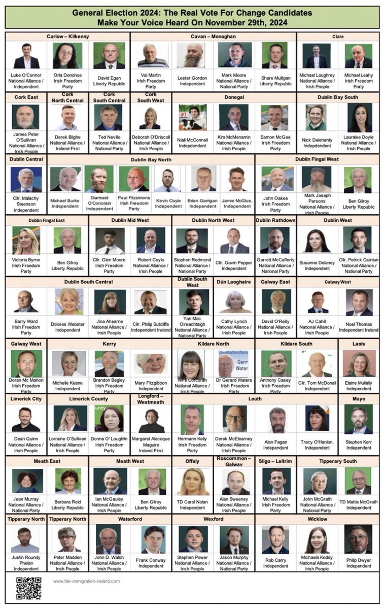 On your last day canvasing I would like to say thank you to the brave people in this picture. Thank you for standing up for me, my family and the rest of the Irish people.
Even if you do not get elected take great pride in what you have been part of, your effort and sacrifice has