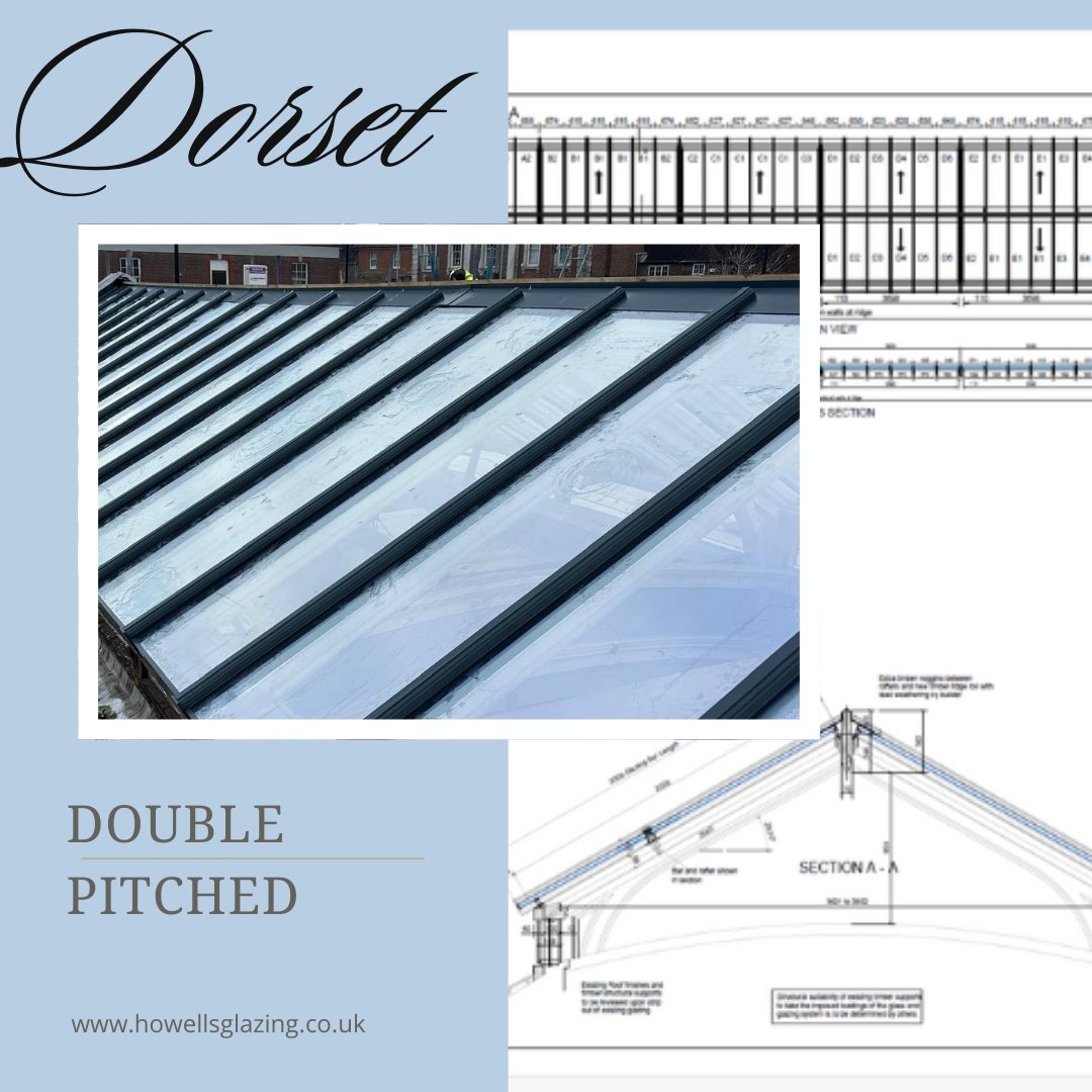 A picture from last weeks Dorset contract, double pitched patent glazing.  Bringing light into public buildings 
#patentglazing #publicbuildings #architecture #dorsetcontract #glassdesign #lettherebelight #aluminium #glazing