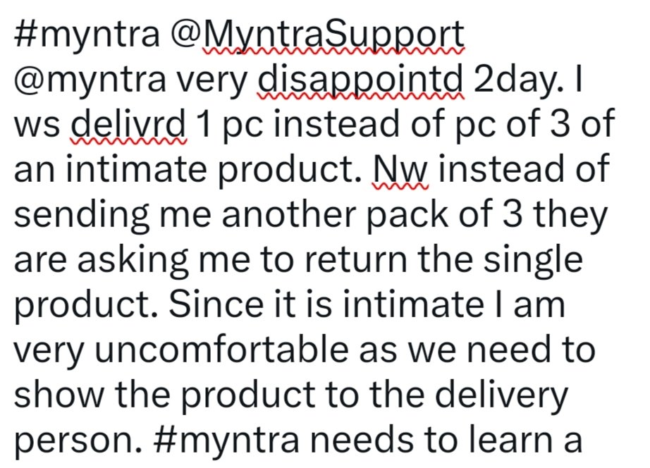Drpurplesays's tweet photo. #myntra @MyntraSupport @myntra very disappointd 2day.  #myntra needs to learn a lot from Amazon support https://t.co/b3x9dxVhFE