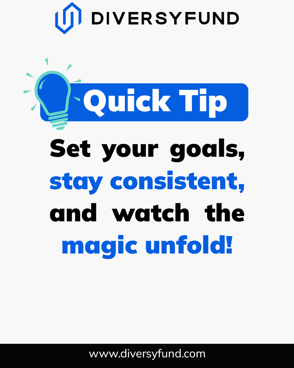 ✨ Define your goals, and we’ll provide the tools to reach them. Success is built step by step. 📈 diversyfund.com 

#investsmart #growyourwealth #diversyfund