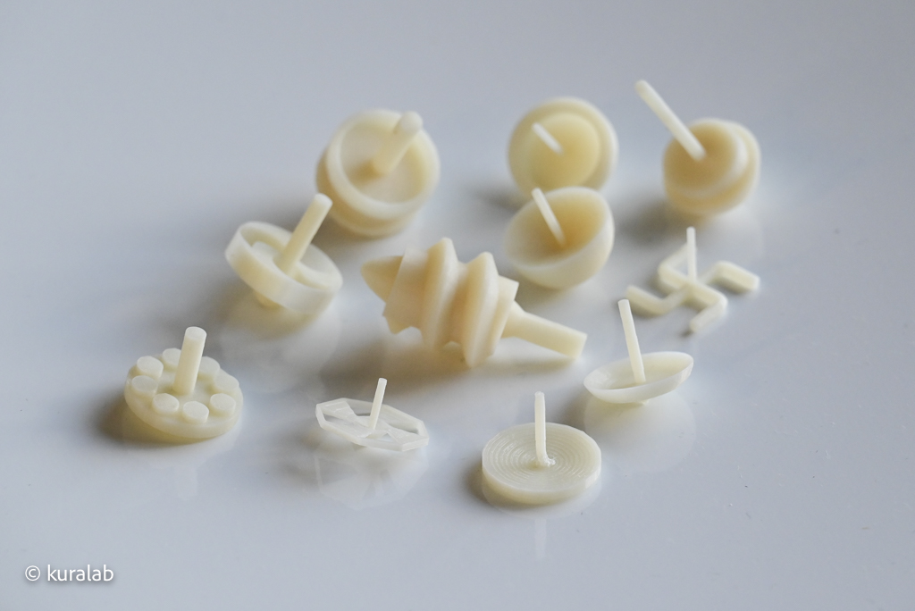 kuralab_project's tweet photo. 田中健司先生の授業で、はじめての3Dプリントに挑戦！✨大学にある業務用の高品質3Dプリンタで出力しました。今回は全国製造業コマ大戦の規定サイズに合わせてモデリング。いつも意識していなかった「実際の寸法」が課題に！つまんで回しても壊れない太さなのかなど…試行錯誤の連続です！💡
#3Dprint https://t.co/6mcmauIlLx