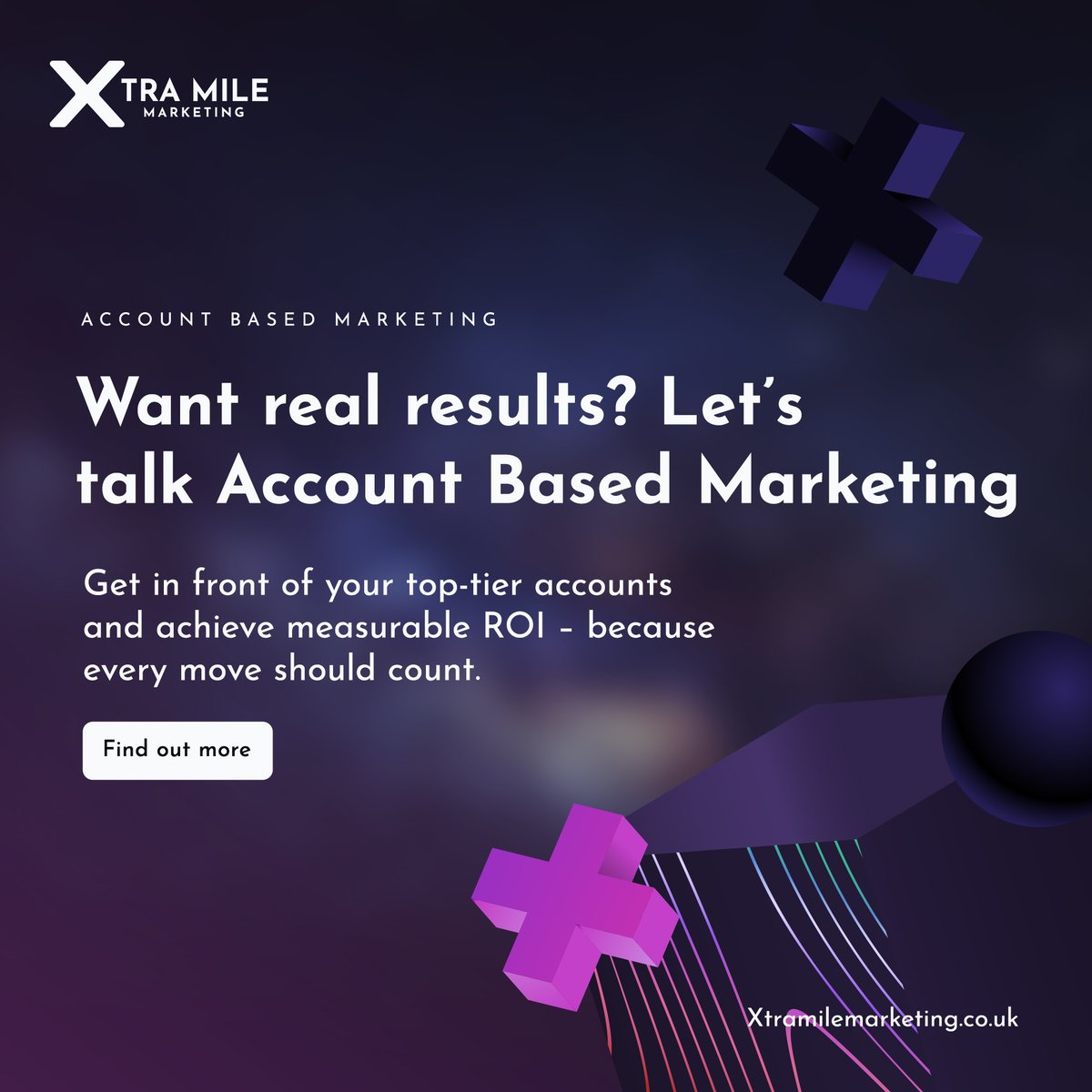 🔍 Looking for measurable ROI on your marketing efforts?

Account Based Marketing is the strategy that targets high-value accounts with precision, giving you real results.

#ABM #XtraMileMarketing #MeasurableROI