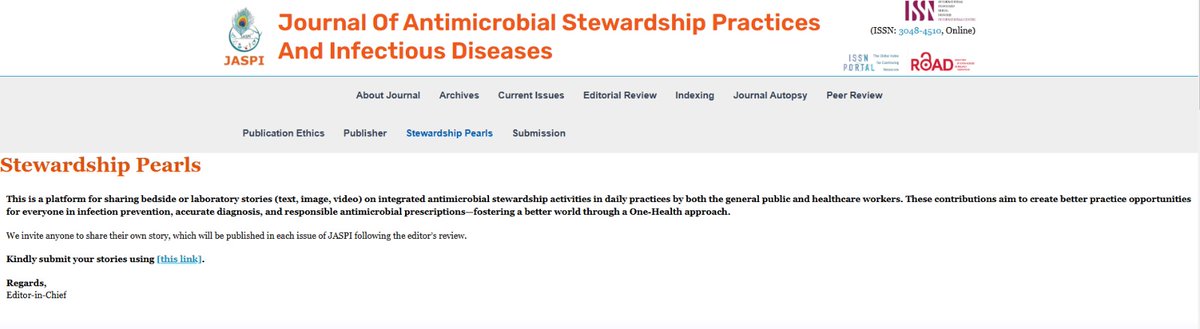 SASPI_2023's tweet photo. 🌟 Stewardship Pearls 🌟

Discover evidence-based insights and practical tips to enhance antimicrobial stewardship practices! 💊🩺

Check out the latest pearls on JASPI:
👉 https://t.co/L3Pw2AHJ4z

#AMR #AMSP #PatientSafety #ICMR #NCDC #MOHFW #WHO #CDC #MedicalResearch https://t.co/IqrdQrFC8d