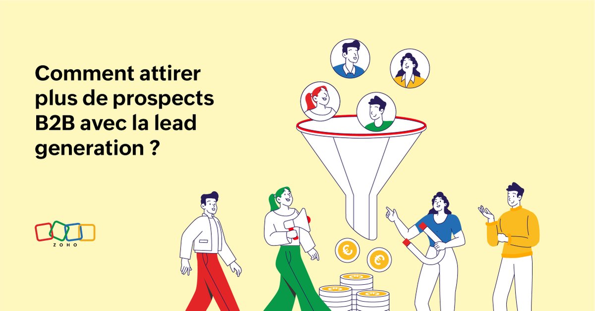 Comment attirer plus de prospects B2B avec la lead generation ?

La génération de leads est au cœur de toute stratégie marketing B2B performante. Mais comment faire pour attirer les bons prospects et les convertir en clients ? 🤔

👉 zurl.co/isjA 

#ZohoBlog #Zoho