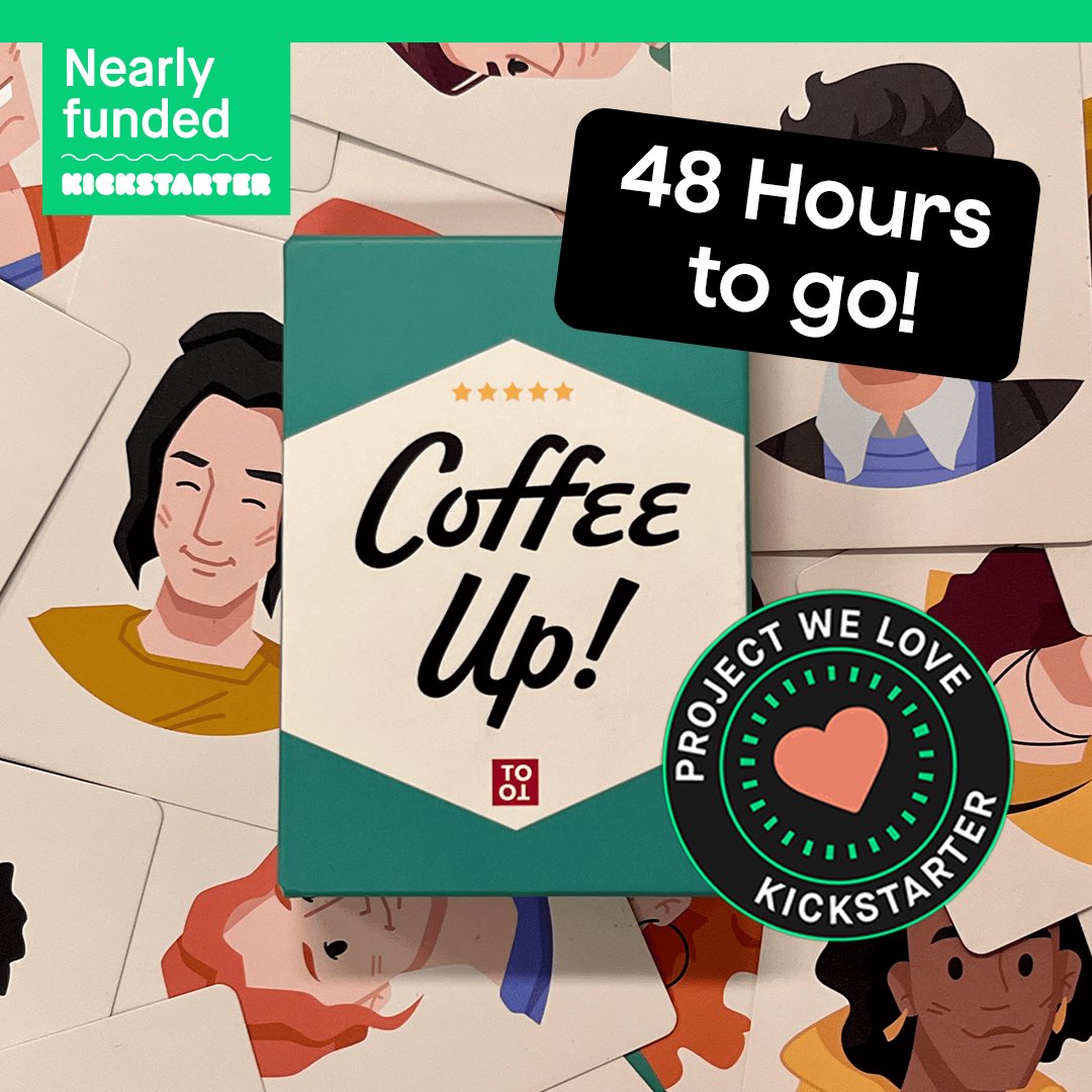 _tototam's tweet photo. ☕️ Under 48 hours until Coffee Up! closes up shop on @kickstarter.com 

The campaign is currently 90% funded with under $400 to go. I’m riding this out until the very end! 

Back now before it’s too late! 

https://t.co/epkUMLmSKm https://t.co/VIC3O8wimQ