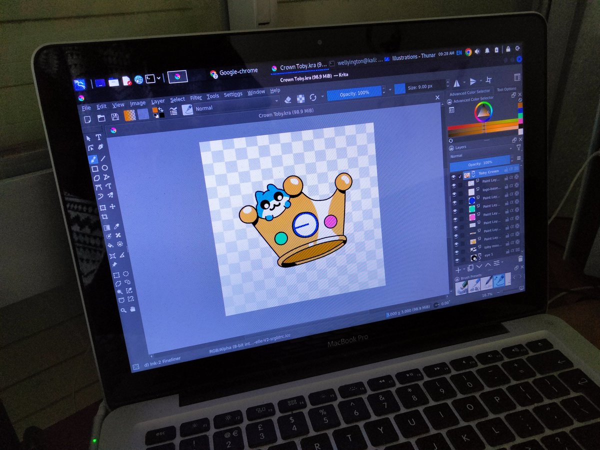 wellyington's tweet photo. Some #workinprogress after requests by the #tobygang!
$Toby is the King of @base 👑
Faith + Patience = 1000x
#BaseNFTs #NFTs #krita #linuxart https://t.co/Kx6mG8WyHm