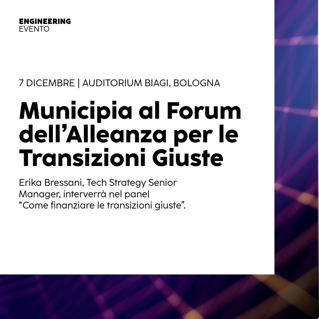 Municipia_Spa's tweet photo. Bologna ospiterà il Forum dell’Alleanza per le Transizioni Giuste. Parteciperemo con @cilerika, Tech Strategy Senior Manager, per parlare di come cambiamenti climatici, digitalizzazione e disuguaglianze richiedano risposte coordinate e innovative👉🏼 https://t.co/CCfphUJ08S https://t.co/gdEQR7S3Pf