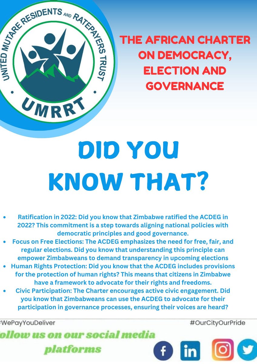 United Mutare Residents and Ratepayers Trust tweet media