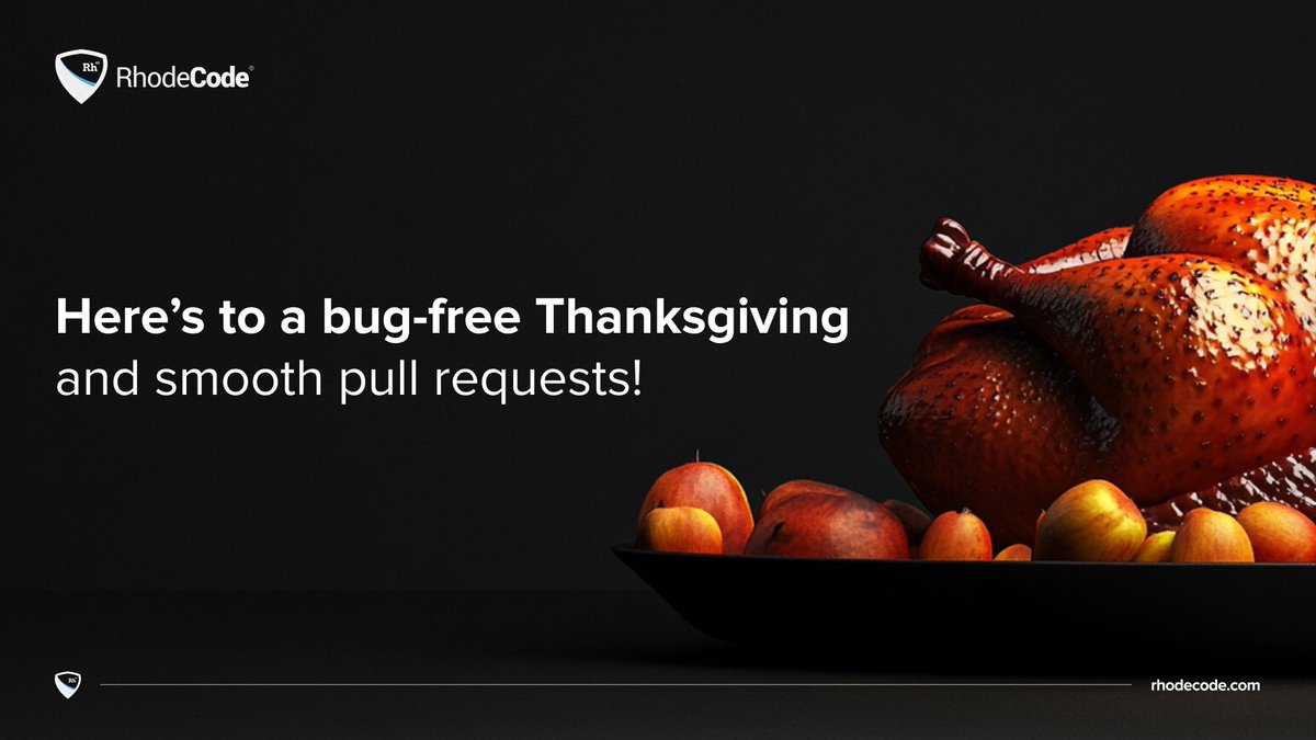 A Thanksgiving ‘merge’ of gratitude from RhodeCode! 🍂
We’re grateful for a community that codes securely and collaborates seamlessly. May your branches stay in sync, your tests pass on the first run, and your deployments be smooth! 💻🎉
#thanksgiving2024 #codewithconfidence