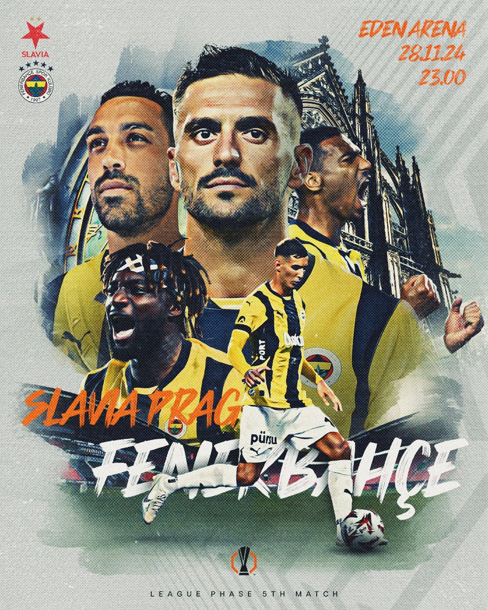 🔥 Fenerbahçe'miz, Slavia Prag deplasmanında!

📅 Bu akşam
🕚 23:00
🏟️ Eden Arena
📲 #UEL #SLAvFB

BAŞARILAR FENERBAHÇE! 🟡🔵🙌