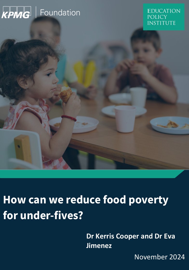 EduPolicyInst's tweet photo. 🚨Today the Education Policy Institute has published a new report ‘What can we do to reduce food poverty for under-fives?’ by @CooperKerris &amp; Eva Jimenez funded by @KPMGFoundation.

Continue below for the main findings🔽 https://t.co/SZVfGc6BWh