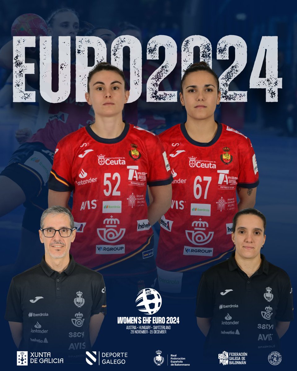 𝐖𝐎𝐌𝐄𝐍'𝐒 𝐄𝐇𝐅 𝐄𝐔𝐑𝐎 𝟐𝟎𝟐𝟒❗

Hoxe comeza a EURO2024🤾🏻‍♀️ e aquí temos as nosas 𝘎𝘶𝘦𝘳𝘳𝘦𝘳𝘢𝘴 representantes, e vaia representantes! 😍

Que orgullosos e orgullosas estamos de todas vós, desexámosvos a mellor das sortes neste Europeo🍀 Estaremos animándovos dende a