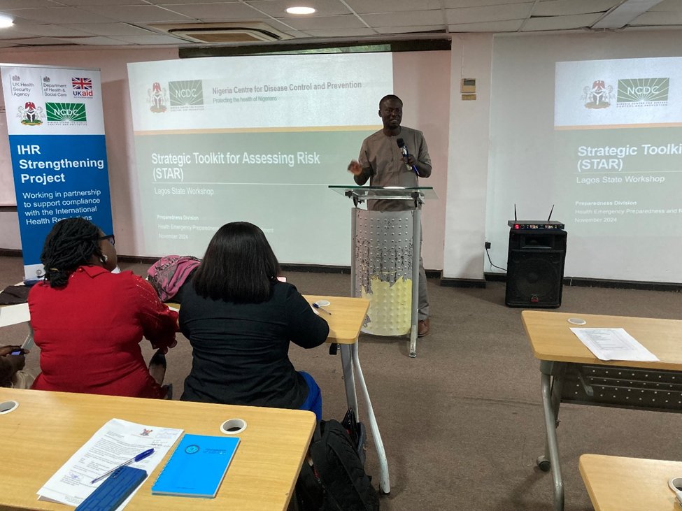 The <a href="/UKHSA/">UK Health Security Agency</a> #IHR_Strengthening Project is supporting <a href="/NCDCgov/">NCDC</a> and Lagos State in a Multi-Hazard Risk Assessment. 

Through an all-hazards approach, we’ll identify, prioritize, and plan for health risks to improve emergency preparedness and disaster management.
🇬🇧🤝🇳🇬