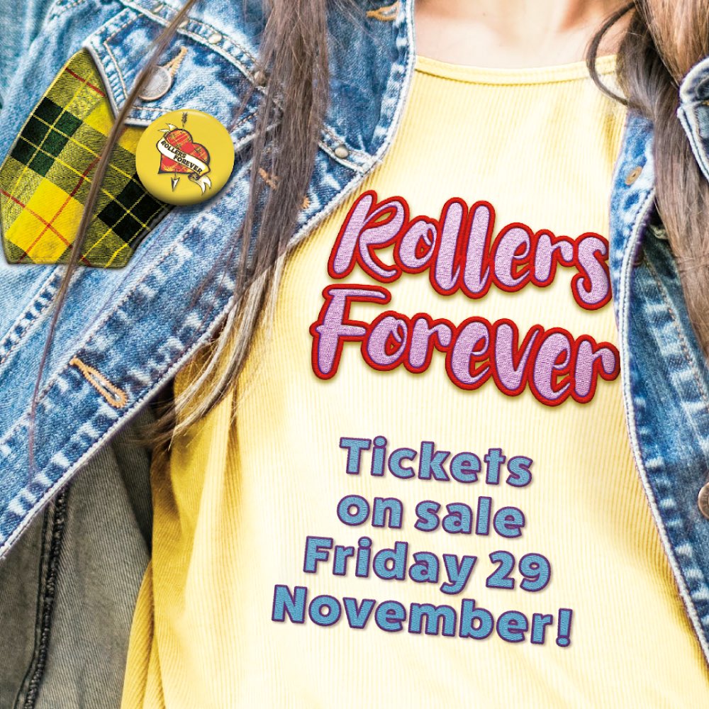 rollersmusical1's tweet photo. Tickets on sale TOMORROW for our brand new musical featuring iconic songs from @thebcrofficial at @GlasgowPavilion next August.  Don’t forget to set your alarm! 

Tickets available here: https://t.co/4A6995RZWj https://t.co/4dETZJ9wqQ