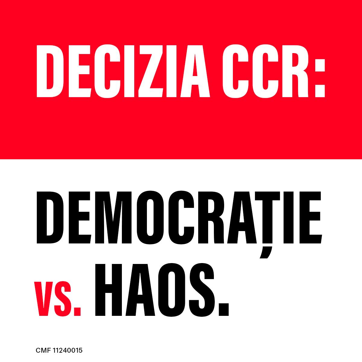 ElenaLasconi's tweet photo. ‼️ Respingem extremismul prin 𝗩𝗢𝗧! 🗳️ Nu prin decizii CCR ‼️

🔴 România a respins extremismul în ultimii 35 de ani și o putem face din nou. Călin Georgescu reprezintă tot ce am refuzat: antisemitism, legionarism și un discurs care atacă valorile noastre europene. El vrea să ne izoleze de Europa și să deschidă calea Rusiei.

🔴 Asta vom respinge prin vot. Nu prin decizii CCR luate de judecători numiți de partide.

🔴 CCR a intervenit deja o dată în alegeri, a scos un candidat extremist din joc pentru a avea un tur doi aranjat dinainte. Asta credeau ei. Vedem unde ne-a dus acea decizie. Astăzi, ne confruntăm cu un candidat mai extremist chiar decât Diana Șoșoacă.

🔴 Dacă CCR ajunge să intervină și să invalideze alegerile din cauza unui candidat, chiar și extremist, atunci există riscul ca România să fie aruncată într-un haos din care cu greu vom ieși. În loc să rezolvăm extremismul prin vot, democratic, la urne, ei vor să intervină prin forță.

🔴 Judecătorii PSD de la CCR trebuie să renunțe măcar acum, în ultima clipă, să mai acționeze la comenzi politice.

🔴 Mulți dintre cei care au pus ștampila pe candidatul extremist au făcut asta pentru că că s-au săturat de vechea clasă politică, coruptă și arogantă. Ne-am săturat și noi. Am spus asta repetat și am luptat din parlament împotriva ei. Și vom ieși la vot.

🔴 Pentru că soluția nu este extremismul, ci un proiect de politic onest, de modernizare al României. Avem un plan pentru asta, am adunat oameni profesioniști, echipa USR poate aduce schimbarea de care această țară are nevoie.

🔴 Riscăm să subminăm fundațiile unui sistem democratic care funcționeză prin voința poporului, prin vot, chiar și atunci când nu suntem de acord cu direcția în care merge țara. Nu mai putem ajunge într-un punct în care alegem cine poate și cine nu să concureze în alegeri.

🔴 Nu este o soluție nici amânarea unei decizii CCR. Ea trebuie să vină imediat. Ar fi devastator să intrăm în alegerile parlamentare cu un semn de întrebare aruncat asupra alegerilor prezidențiale. Deja sunt răspândite fake news-uri, informații false, iar de haos profită doar candidații extremiști.

🔴 Prin aceste momente trecem cu calm, cu mobilizarea tuturor oamenilor care își doresc o țară liberă și europeană, cu mobilizarea tinerilor care vor să trăiască într-o țară europeană, cu mobilizarea vârstnicilor care nu vor să se întoarcă în comunist - pentru că ei l-au trăit, și știu câte orori a adus comunismul. Cu mobilizarea oamenilor de la orașe și sate, care au văzut cum s-au schimbat localitățile lor prin fonduri europene.

✊ Mobilizarea la vot e singura soluție. Eu am încredere în România mea europeană.

✌️ Cu mult calm, vom învinge.

CMF: 11240015