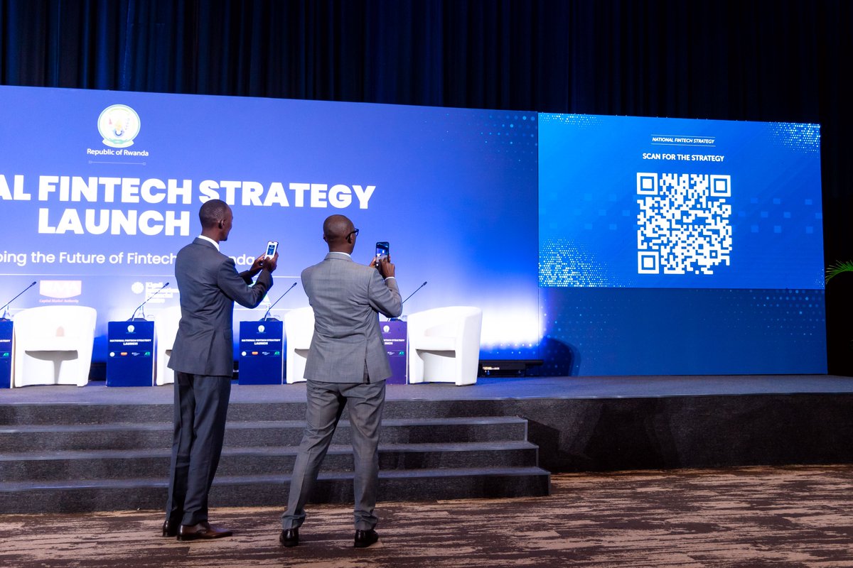 CentralBankRw's tweet photo. This morning, Governor @rwangombwajRW attended the launch of the National Fintech Strategy and Sandbox Demo Day. 

The National Fintech Strategy is set to unleash a bold vision for #Rwanda, driving financial inclusion, attracting impactful investments, and positioning #Rwanda as a leading Fintech hub on the #Africa-n continent.

#Fintech 
#Innovation 
#DigitalTransformation