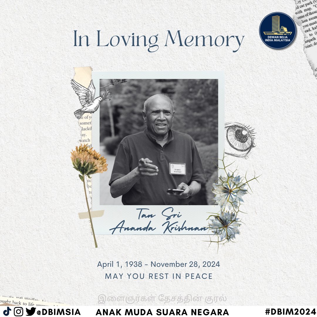 With heavy hearts, we mourn the loss of Tan Sri T. Ananda Krishnan, a visionary born in Brickfields, Kuala Lumpur, who transformed Malaysia’s corporate landscape through Usaha Tegas, Maxis Communications, and MEASAT.