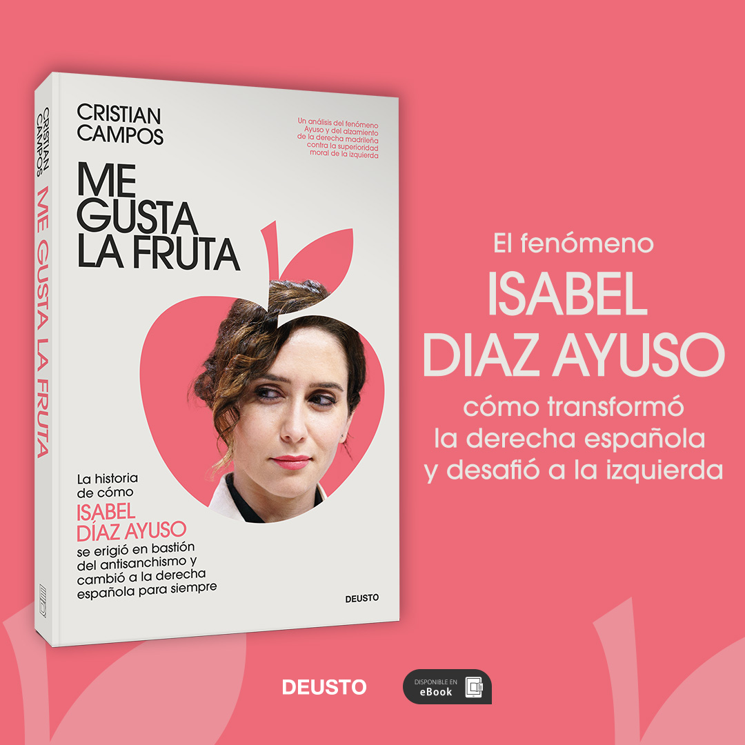 crpandemonium's tweet image. 'Me gusta la fruta' es el primer libro que analiza las claves de ese fenómeno político y sociológico llamado Isabel Díaz Ayuso y de la transformación de Madrid en barricada contra el sanchismo.
Ya a la venta. Podéis comprarlo aquí ⬇️⬇️⬇️
amazon.es/dp/8423438015?…