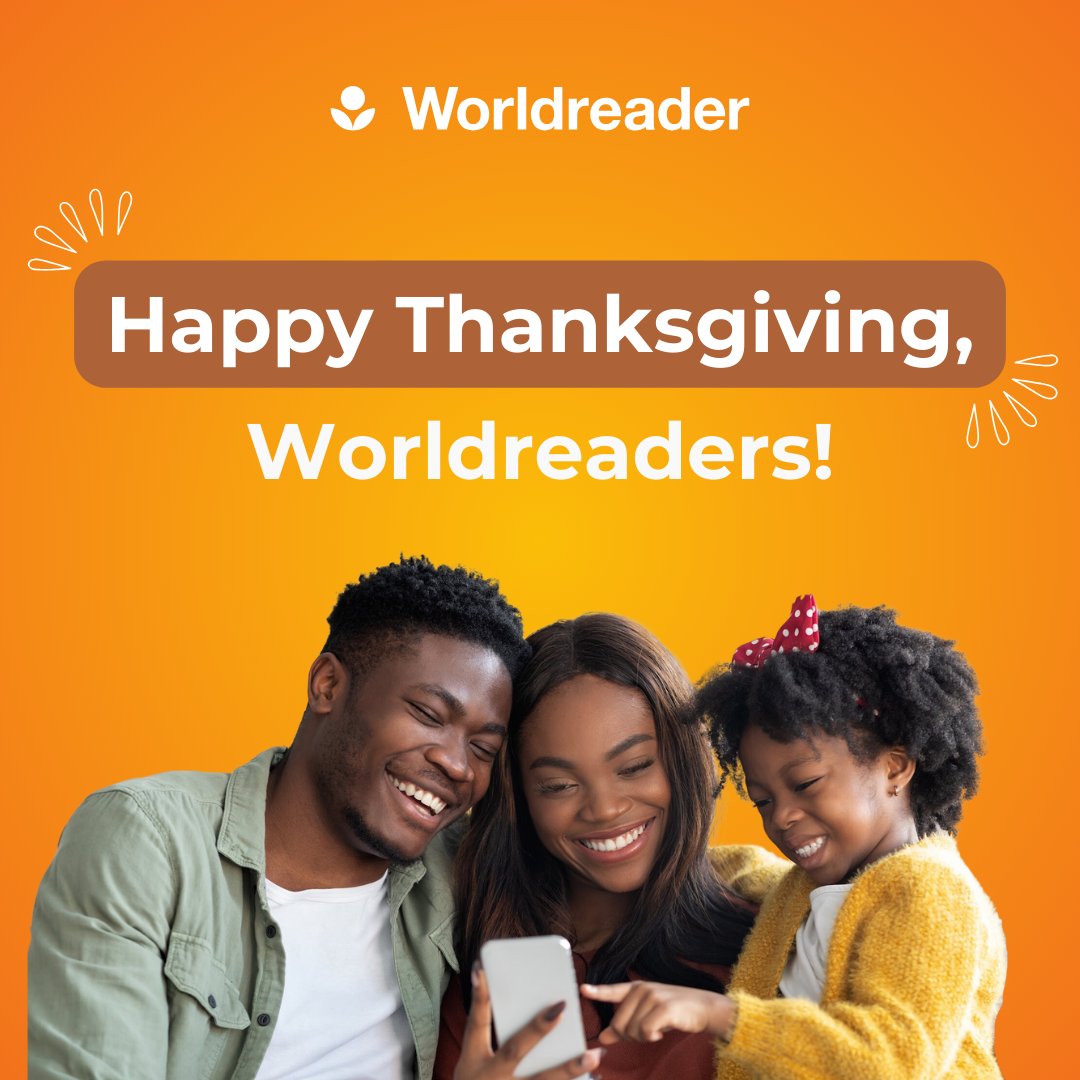 This Thanksgiving, let’s honor the power of words and the communities we build. At Worldreader, we cherish the gift of books and the impact they have! 📖✨ #Thanksgiving #Worldreader