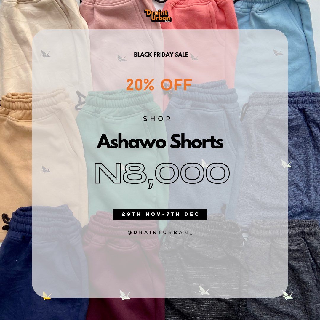 DraintUrban_'s tweet photo. Get all Shorts for N8,000 Each
Now selling in our Black Friday Sale
DM to order or
Via our flutterwave Store - (with Discount Code- BLACKFRIDAY24) - https://t.co/VG5lER2Sda https://t.co/woqldk6Iaw