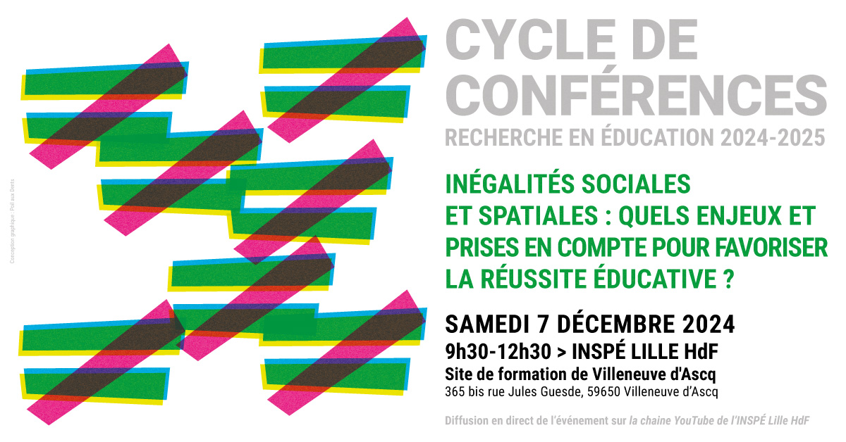 INSPÉ Lille HdF (@inspe_lille) on Twitter photo Inégalités sociales et spatiales : quels enjeux et prises en compte pour favoriser la réussite éducative ?
👉 Conférences de <a href="/Seb_Goudeau/">Sébastien Goudeau</a> (<a href="/INSPEacPoitiers/">INSPE de l’Académie de Poitiers</a> <a href="/UnivPoitiers/">Université de Poitiers</a>) et Leila Frouillou (<a href="/UParisNanterre/">Université Paris Nanterre</a>)
🗓️ Samedi 7 décembre | 9h30
Inscriptions ➡️ eventbrite.fr/e/billets-rech… Inégalités sociales et spatiales : quels enjeux et prises en compte pour favoriser la réussite éducative ?
👉 Conférences de <a href="/Seb_Goudeau/">Sébastien Goudeau</a> (<a href="/INSPEacPoitiers/">INSPE de l’Académie de Poitiers</a> <a href="/UnivPoitiers/">Université de Poitiers</a>) et Leila Frouillou (<a href="/UParisNanterre/">Université Paris Nanterre</a>)
🗓️ Samedi 7 décembre | 9h30
Inscriptions ➡️ eventbrite.fr/e/billets-rech…