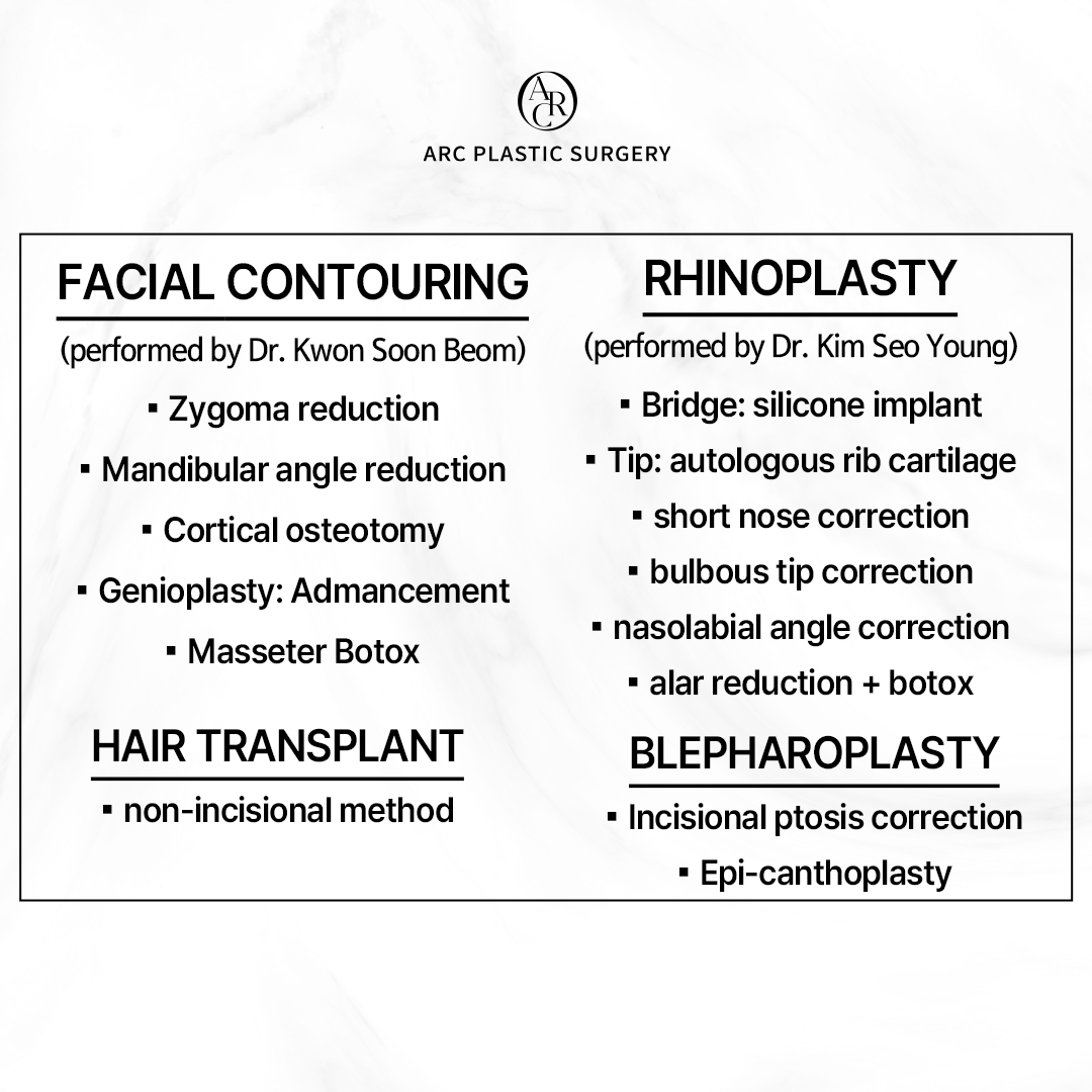 dr_kwonsoonbeom's tweet photo. [FINE ARC]
Facial contouring &amp; Hair transplant
✔by Dr. Kwon Soon Beom
Blepharoplasty &amp; Rhinoplasty
✔by Dr. Kim Seo Young
**
3 points of Facial contouring
Hair transplant
Blepharoplasty
-incisional ptosis correction
-epi-canthoplasty
Rhinoplasty
#arcplasticsurgery #makeover https://t.co/2XB7VmxNja