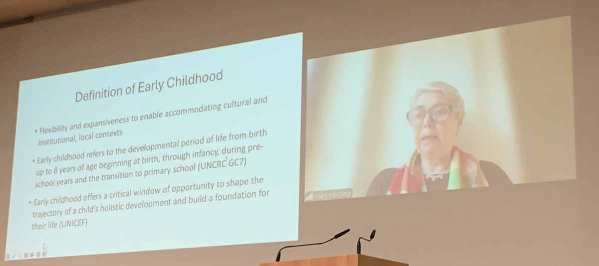 Bruce_Adamson's tweet photo. Excellent presentation by Maria Herczog on Early Childhood in International Law at the 14th International Conference of Children’s Rights: From the cradle to the classroom: reducing inequalities, boosting capacities 🇨🇭 https://t.co/cyPZiDttkt