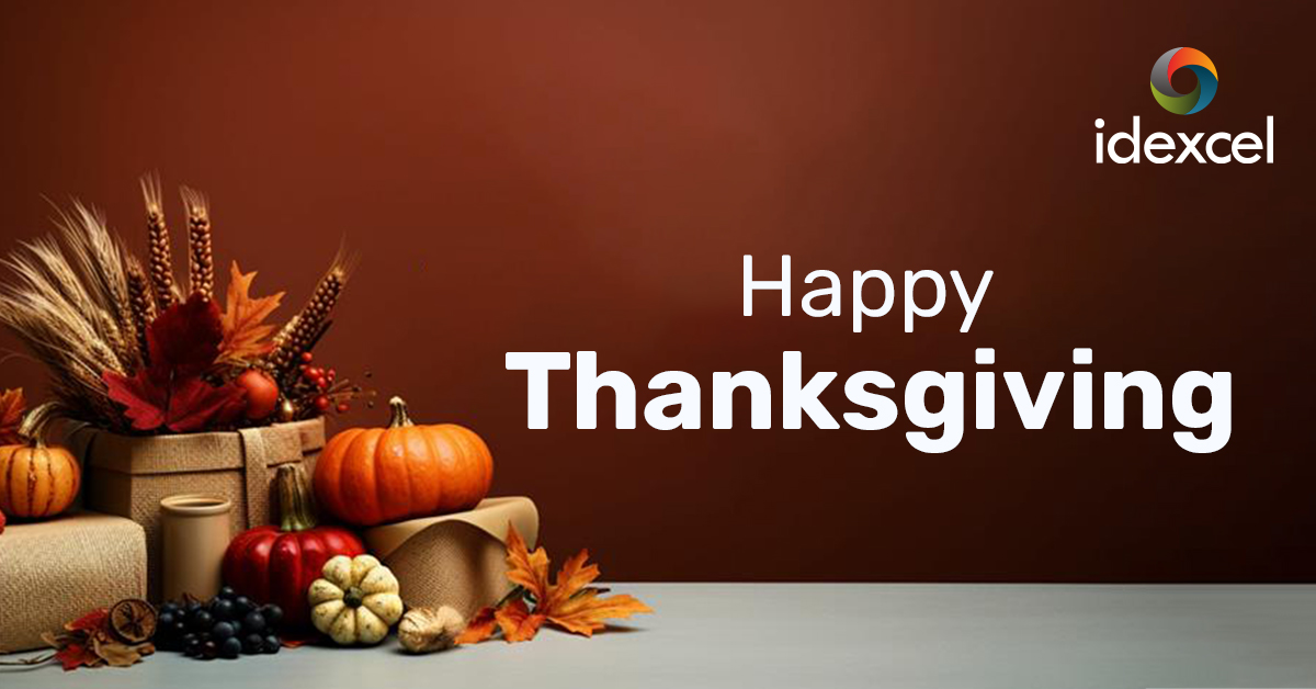 idexcel's tweet image. This Thanksgiving, we’re thankful for you! Here’s to a day of celebration, kindness, and giving thanks for all the good in life. Wishing you and your loved ones a Happy Thanksgiving! #thanksgiving #thanksgiving2024 #Idexcel