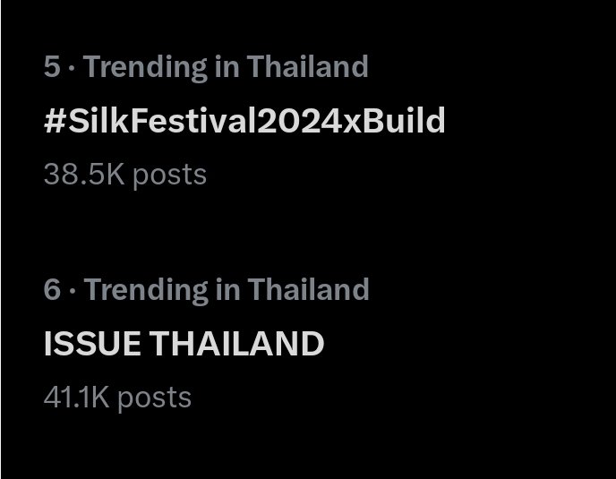 Build Support PH (@buildsupportph) on Twitter photo Both of our tag is trending at no.5 and no.6 Thailand! Keep tweeting guys, let's go even higher!
<a href="/Build_FamilyFC/">Build_Family FC</a> <a href="/buildyourlove4u/">Build Your Love For You</a>
Build together with ISSUE THAILAND
#SilkFestival2024xBuild <a href="/JakeB4rever/">BIU.</a> Both of our tag is trending at no.5 and no.6 Thailand! Keep tweeting guys, let's go even higher!
<a href="/Build_FamilyFC/">Build_Family FC</a> <a href="/buildyourlove4u/">Build Your Love For You</a>
Build together with ISSUE THAILAND
#SilkFestival2024xBuild <a href="/JakeB4rever/">BIU.</a>