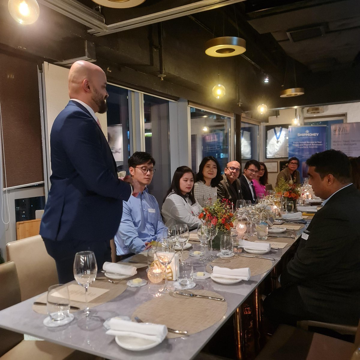 Oceanic_MS's tweet photo. On the occasion of the Hong Kong Maritime Week 2024, Oceanic together with our sister companies Global Marine Travel and ShipMoney, hosted a private Client dinner event.
We sincerely thank our guests for joining us &amp; appreciate your continued support &amp; trust in our partnership. https://t.co/LJLgtqqJAg