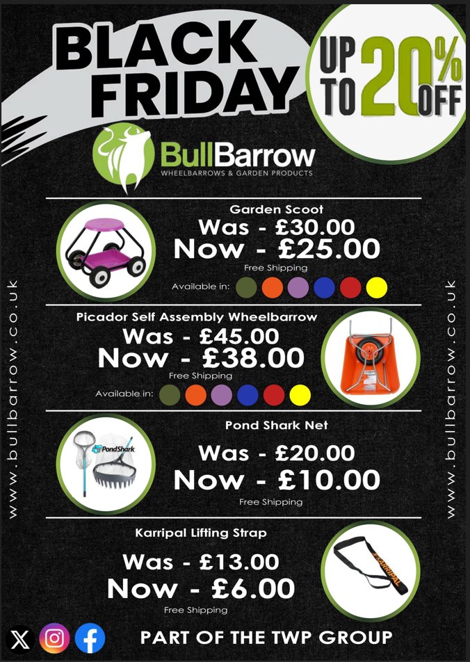 threewaypress's tweet photo. 🎉 Black Friday at BullBarrow: Huge Savings on Bull Barrow Wheelbarrows! 🎉
This Black Friday, it’s time to make light work of heavy loads with exclusive deals on Bull Barrow wheelbarrows! 💪✨
#BlackFriday #BullBarrow #WheelbarrowDeals #StrongerTogether https://t.co/svn5G4PsDb