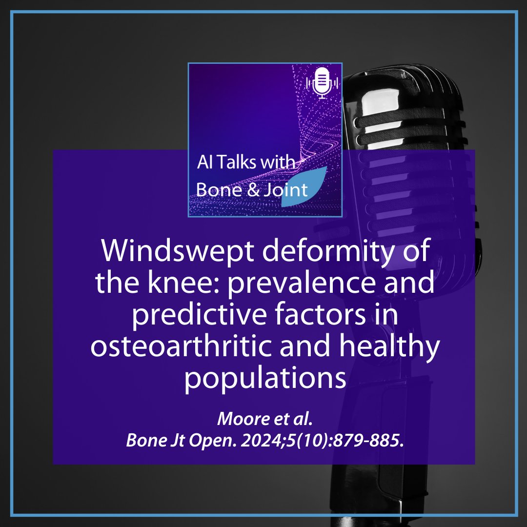 Bone & Joint (@bonejointportal) on Twitter photo Introducing AI Talks with Bone & Joint: an innovative top-level summary of groundbreaking papers explored in #BJR, #BJO & #BJ360.
Listen to our new episode discussing an <a href="/BoneJointOpen/">Bone & Joint Open</a> article on windswept deformity of the knee!
#Podcast #Knee #AI
ow.ly/EITC50Uh7XL Introducing AI Talks with Bone & Joint: an innovative top-level summary of groundbreaking papers explored in #BJR, #BJO & #BJ360.
Listen to our new episode discussing an <a href="/BoneJointOpen/">Bone & Joint Open</a> article on windswept deformity of the knee!
#Podcast #Knee #AI
ow.ly/EITC50Uh7XL