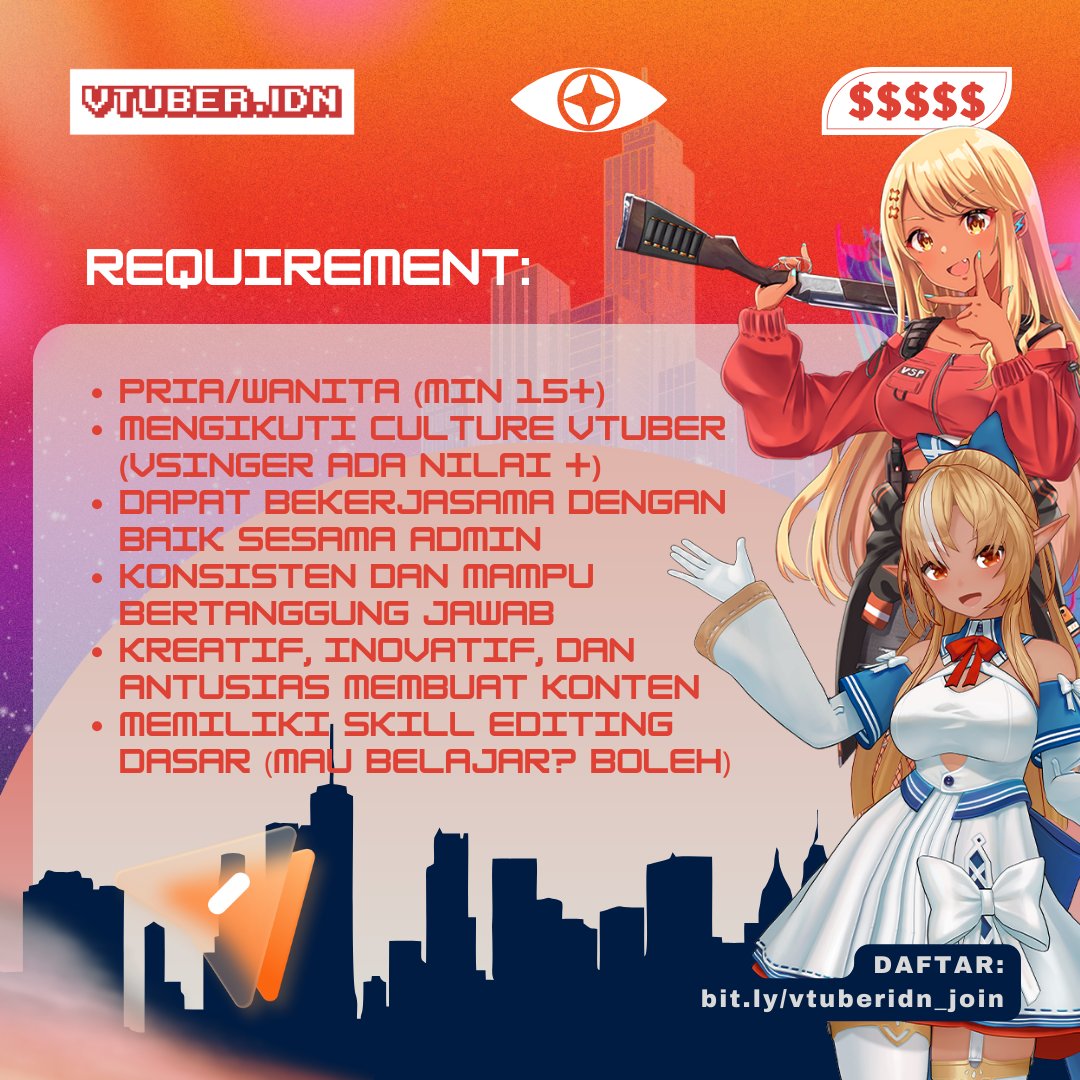 vtuber_idn's tweet photo. 🛠️VTUBER IDN OPEN ADMIN⚒️
Halo VTuber fans! 🎉 Kami membuka kesempatan untuk bergabung sebagai admin/staf VTUBER IDN!
🔗 Pendaftaran: https://t.co/WMLh1hASQ3
NOTE: Pendaftaran masih buka jika formulir bisa diakses!
#VTuberIDN #OpenAdmin #VTuberID #VTuber https://t.co/jiWE9vzWrC