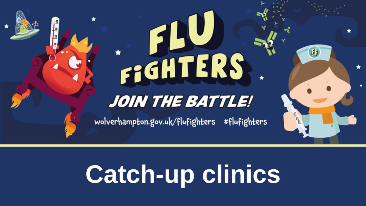 WolvesCouncil's tweet photo. If your child has missed their free flu vaccination in school, a catch-up clinic is taking place this Saturday @W_tonFamilyHubs Whitmore Reans Family Hub, Lansdowne Road WV1 4AL, from 9am-2pm. Full story π https://t.co/7aqlddxssh #FluFighters #Bugbusters @NHSinBlkCountry (1/2) https://t.co/Ah5aw6WzU4