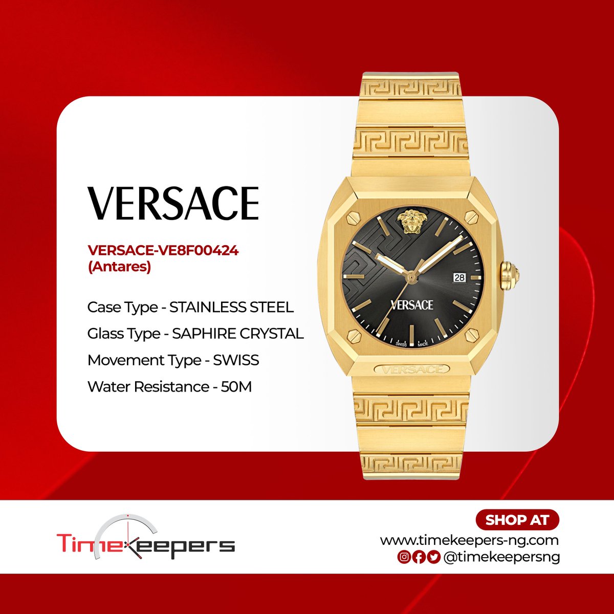 timekeepersng's tweet image. Named after the brightest star in the Scorpio constellation, the lady-rendition of the Antares watch has a bold character. 

Shop #Versace watches now at timekeepers-ng.com or in-stores nationwide.

#TimeKeepers #OriginalWatches