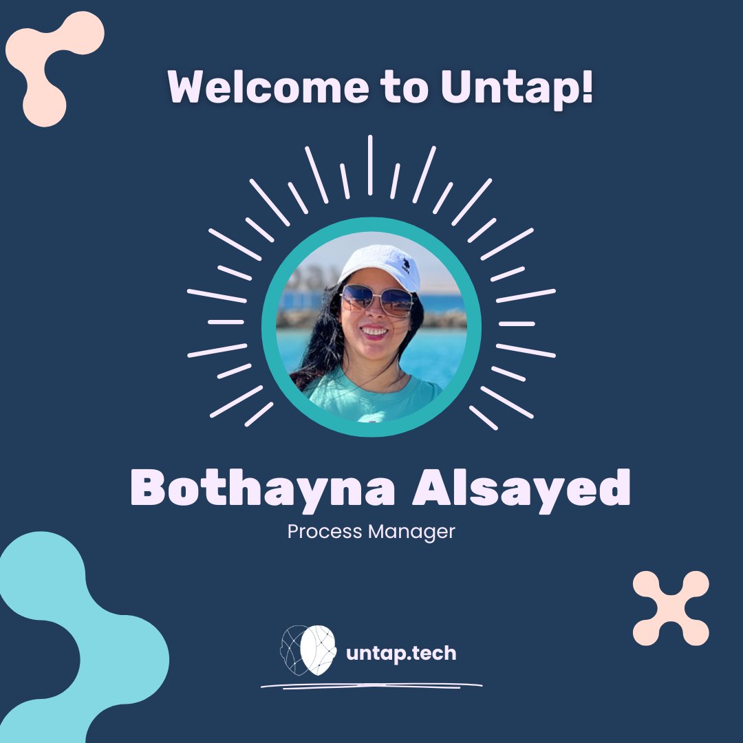 UntapTech's tweet image. Untap is growing! 🎉 We&apos;re thrilled to welcome two amazing professionals to our team: Bothayna Alsayed, our new Process Manager, and Samah Monzer, our new Customer Success Manager! 🚀

Welcome to the Untap family! 🌟