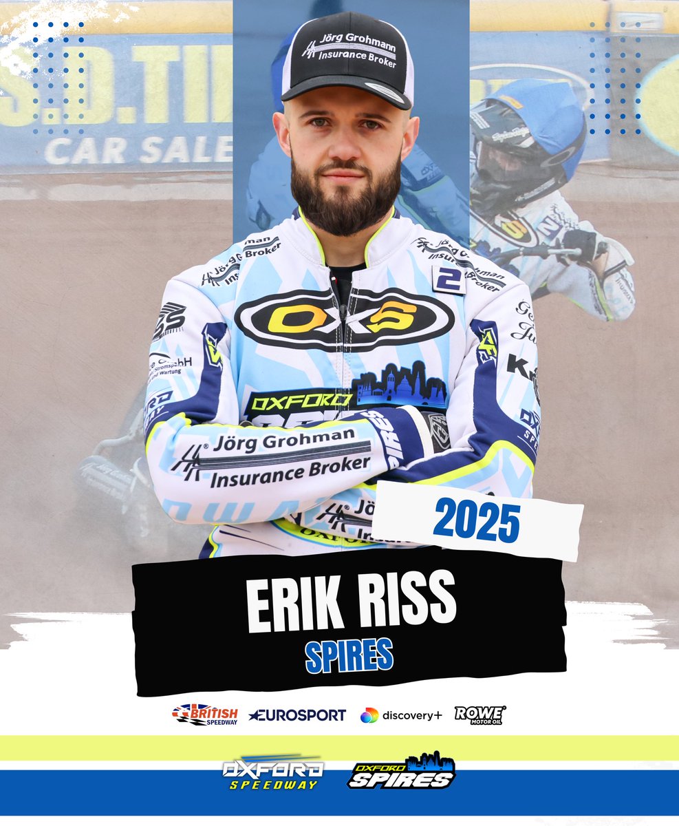 OxfordSpeedway's tweet image. 📝 2️⃣0️⃣2️⃣5️⃣

⛪️ After an impressive season with us, we are delighted to announce that 𝗘𝗿𝗶𝗸 𝗥𝗶𝘀𝘀 will be back with our Spires in 2025!

✍️ oxfordspeedway.club

#OxfordSpeedway | #BritishSpeedway🇬🇧