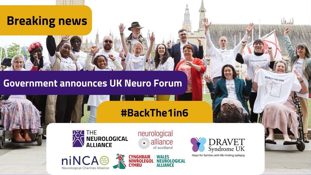 Dravet Syndrome UK (@dravetuk) on Twitter photo Today the Government has announced the launch of a new UK-wide forum to improve care and support for people affected by neurological conditions. 📣
We’re proud to support this campaign by <a href="/NeuroAlliance/">The Neurological Alliance</a> and look forward to seeing what progress can be made.
#BackThe1in6 Today the Government has announced the launch of a new UK-wide forum to improve care and support for people affected by neurological conditions. 📣
We’re proud to support this campaign by <a href="/NeuroAlliance/">The Neurological Alliance</a> and look forward to seeing what progress can be made.
#BackThe1in6
