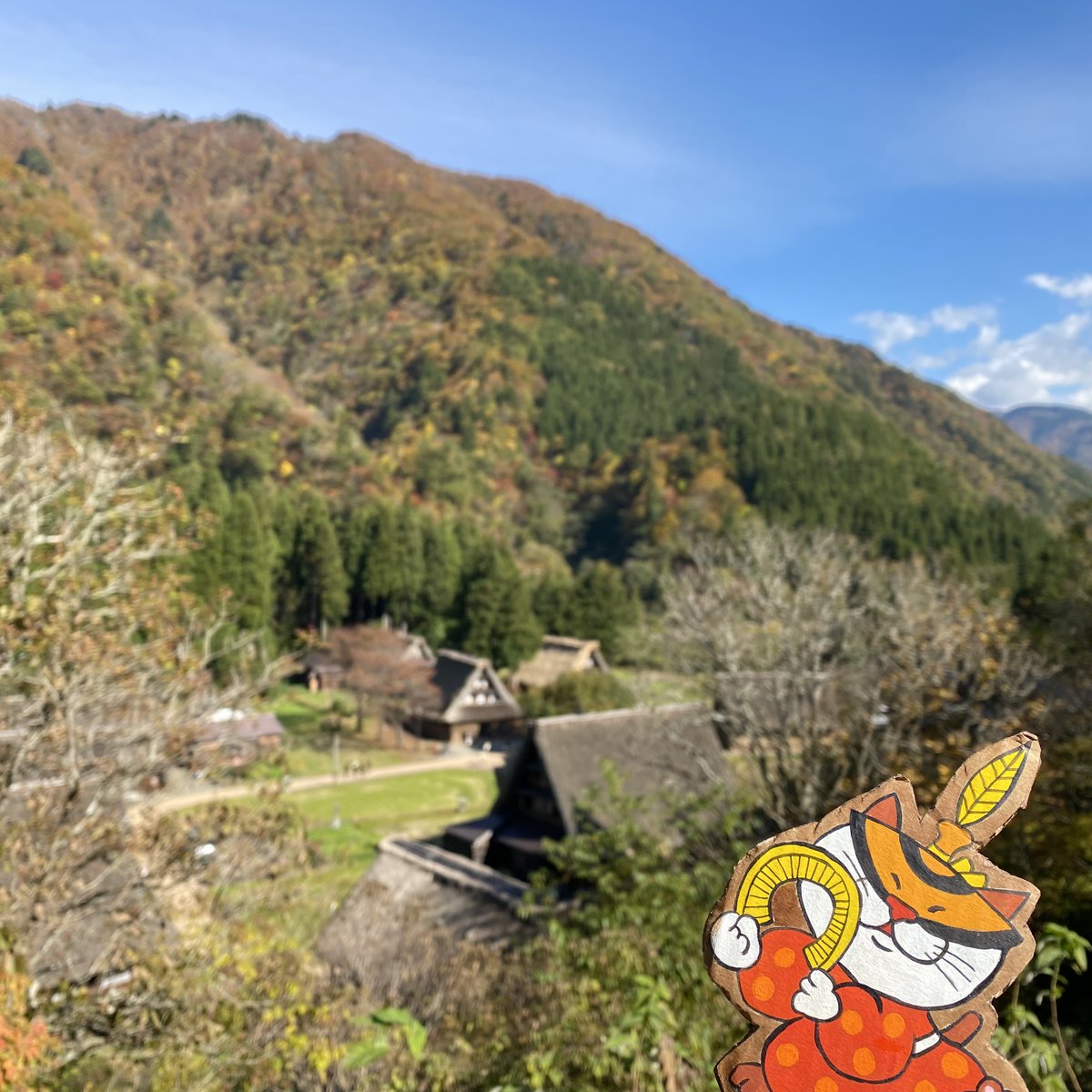 nyanto_shi's tweet photo. 秋晴れの空、暖かい日差しを浴びながら紅葉狩りを愉しんできたが。
#にゃんと市観光協会 #にゃんと氏 #南砺市観光協会 #富山県 #南砺市 #五箇山 #菅沼集落 #世界遺産 #錦秋 #とある日のお散歩
#japan #toyama #nanto #japantravel #japantrip #Preparingforwinter #worldheritage #autumnleaves https://t.co/NE0x6ddgay