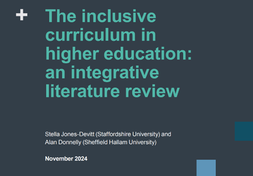 Our new inclusive curriculum review "provides a vital evidence base as the sector continues its work to create more equitable learning environments."
