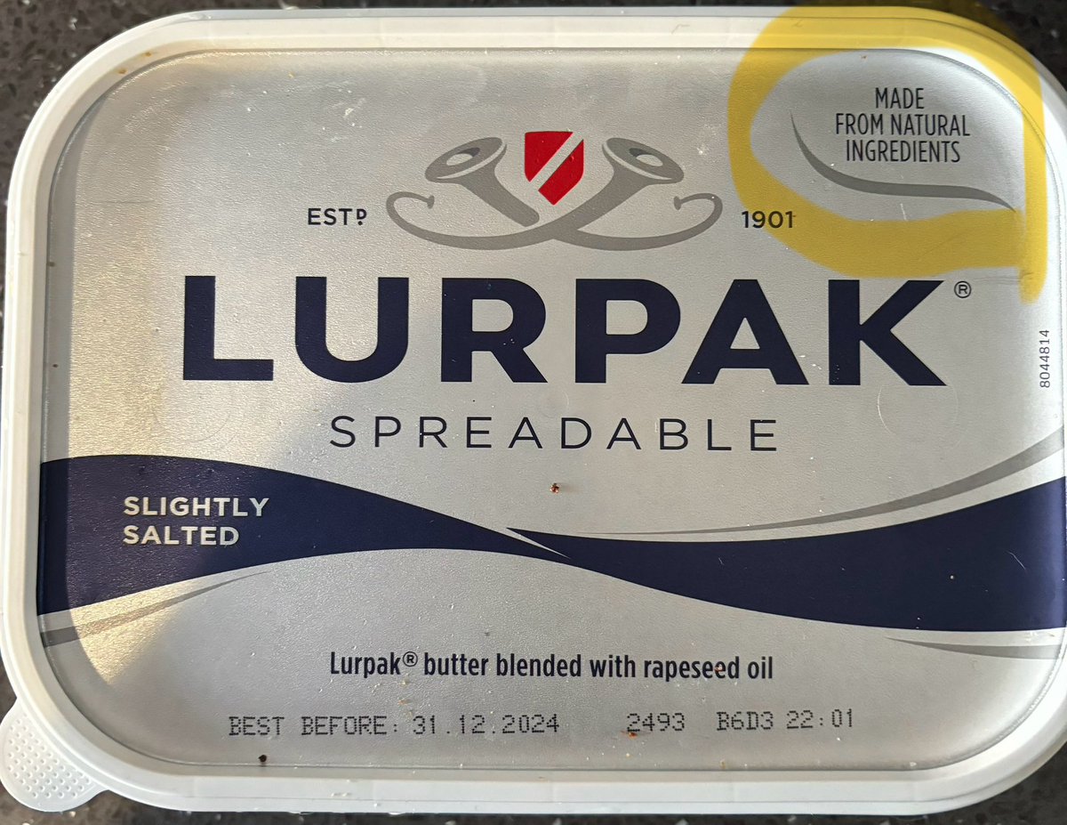 joeyjojojunior_'s tweet photo. Lurpak will have to remove this claim on their packing if you are going to use diary products that have been contaminated with 3-NOP #arla https://t.co/P6yD1HgMT4
