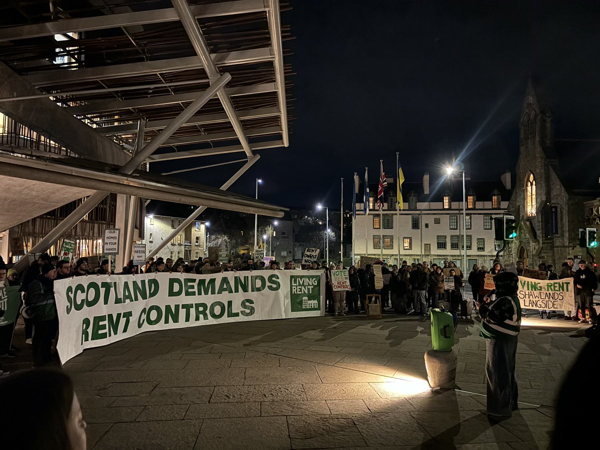 Over 300 turned out last night in the cold to demand the Scottish government deliver rent controls.

This bill isn’t perfect, but it will deliver an inflation based rent cap that lasts between tenancies - the most significant transfer of power to renters since before Thatcher!