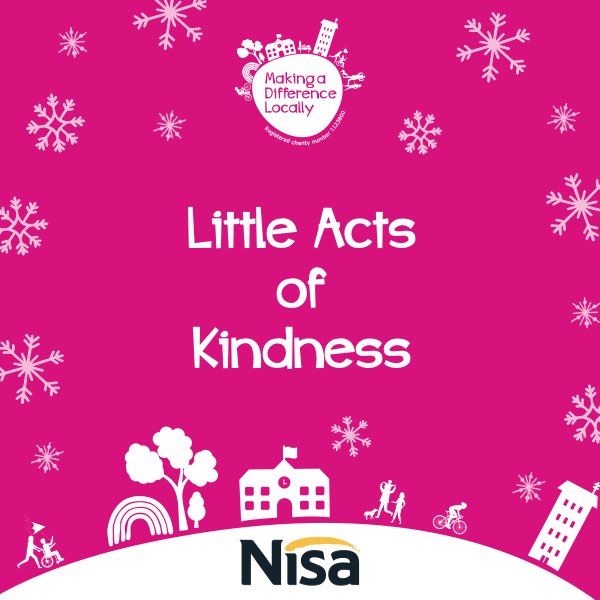 MADLcharity's tweet photo. 🎄✨ Christmas is almost here, and we're spreading festive cheer with @NisaLocally through #LittleActsOfKindness! 🌟

We’re giving 20 x £250 to support small causes that could use a little extra love this festive season. ❤️ https://t.co/5QgmIupqLe