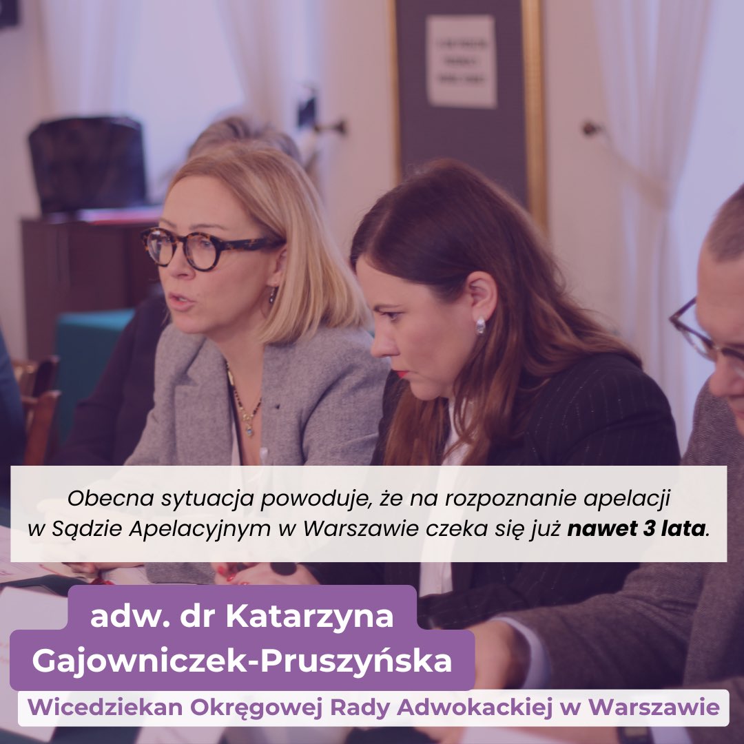 WolneSady1's tweet image. Obecni na spotkaniu dot. wykonania wyroku Wałęsa p. Polsce przedstawiciele ORA w Warszawie - Dziekan adw. Mikołaj Pietrzak oraz Wicedziekan adw. dr Katarzyna Gajowniczek-Pruszyńska wskazywali jak wygląda obecnie sądowa rzeczywistość z perspektywy adwokata i obywatela ⤵️